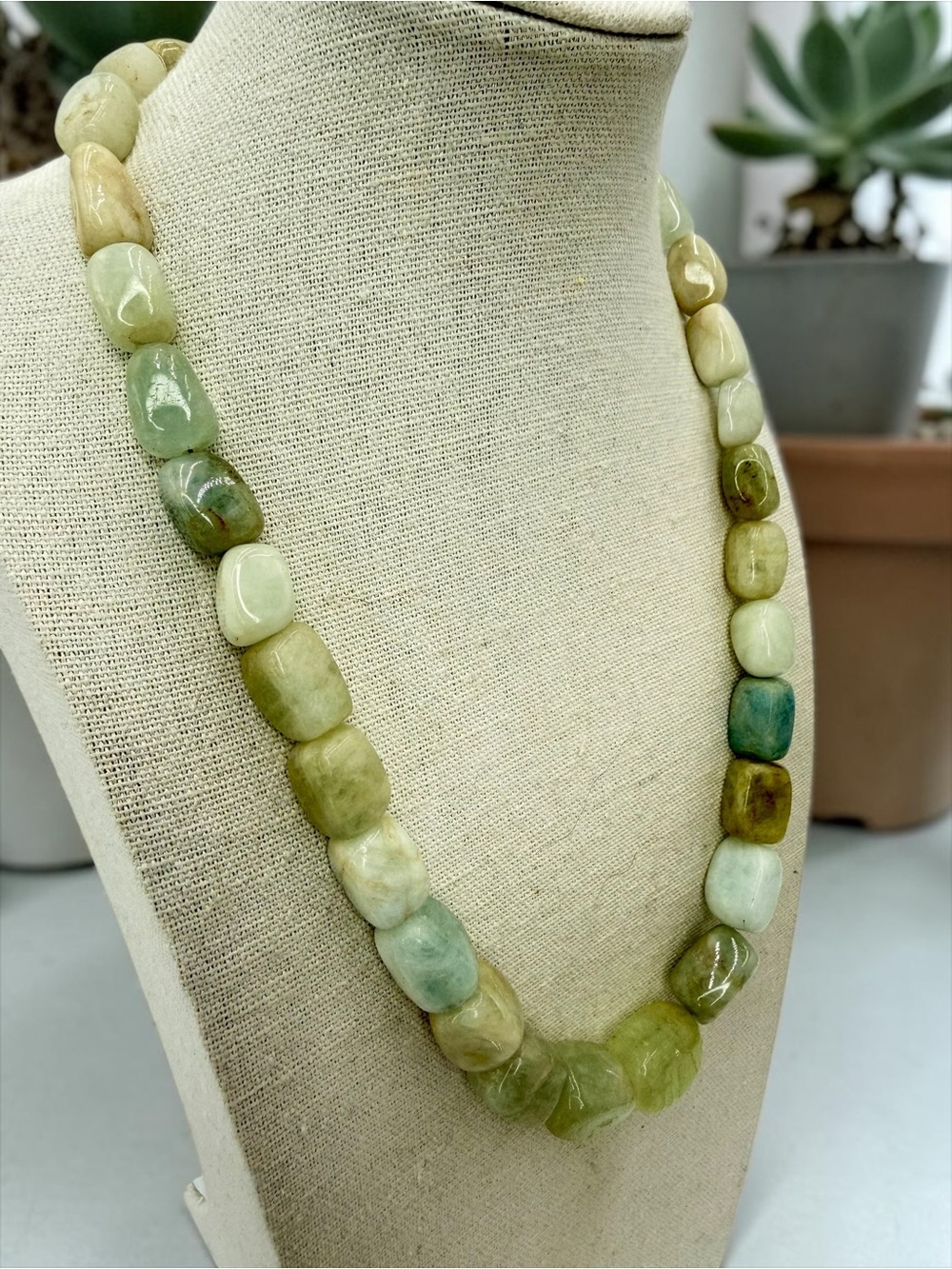 Jay King DTR Aquamarine Nugget Necklace Sterling 18-20” Blue Green Chunky Stones - Picture 6 of 17